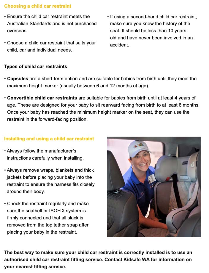 Child Car Restraints 2